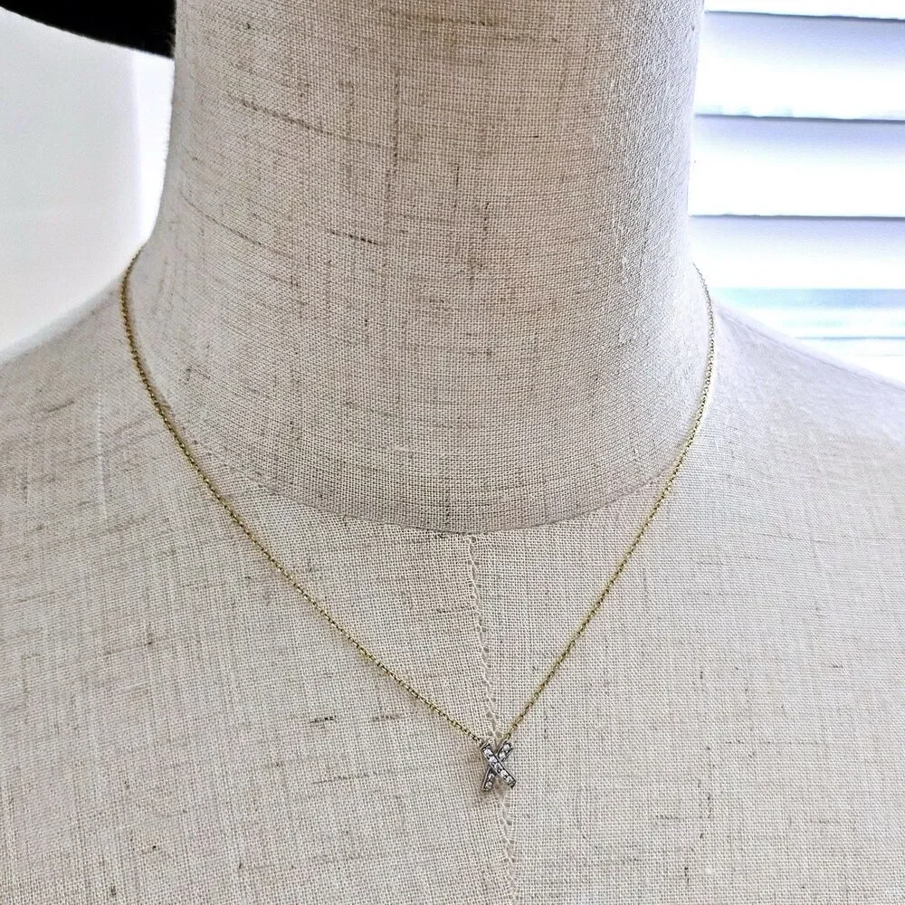 Tiffany & Co. Paloma Picasso Signature X Graffiti Diamond 18k PT950 Necklace - Picture 2 of 8
